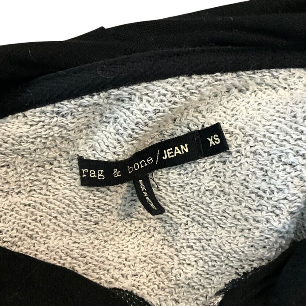 rag & bone Cotton Wrap Back Hoodie Gray Size XS Split Back Pullover 100% Cotton - Picture 7 of 9